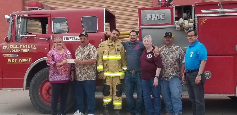 Kearny Elks are proud to donate $2,000 to Dudleyville Volunteer Fire to help with the purchase of communication equipment.